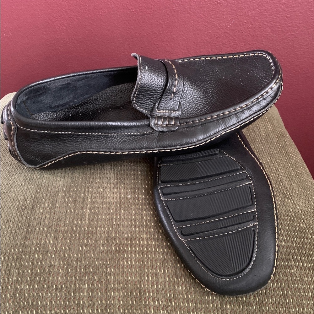 Clarks Men's Black Leather Loafers - Picture 6 of 6